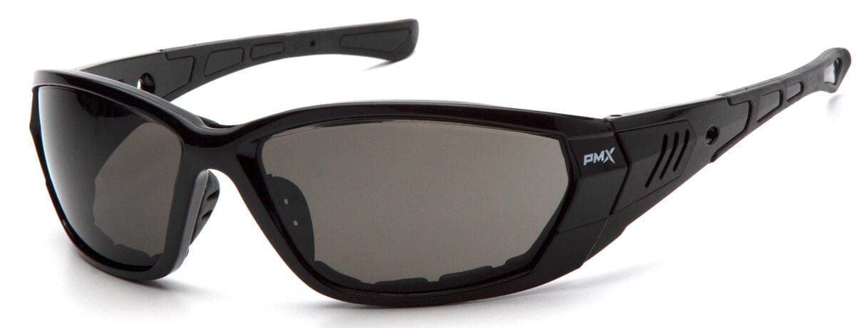 Pyramex Atrex Safety Glasses with Padded Black Frame and Gray Anti-Fog Lens SB10820DT