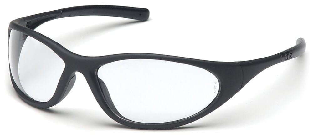 Pyramex Zone 2 Safety Glasses with Black Frame and Clear Lens