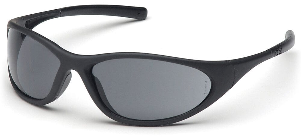 Pyramex Zone 2 Safety Glasses with Black Frame and Gray Lens