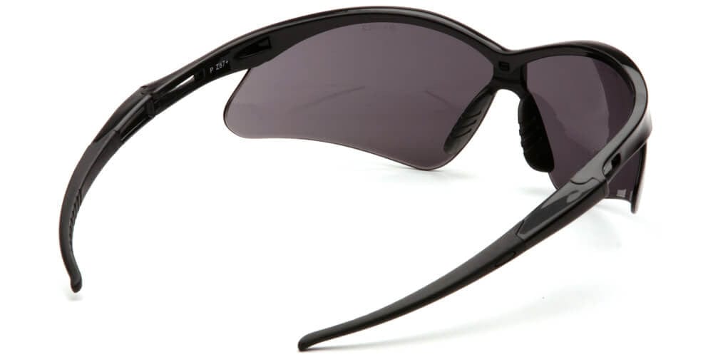 Pyramex PMXtreme Safety Glasses with Black Frame and Gray Lens - Back