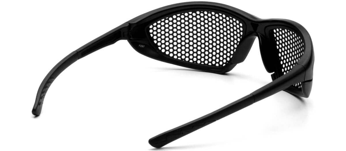 Pyramex Trifecta Safety Glasses with Punched-Steel Lens SB76WMD - Back View
