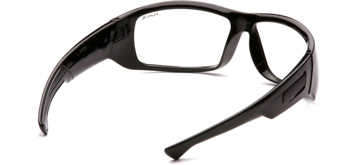 Pyramex Furix Safety Glasses with Black Frame and Clear Anti-Fog Lens SB8510DT - Back View