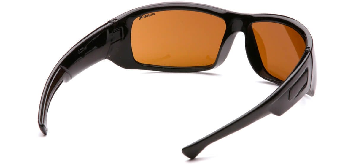 Pyramex Furix Safety Glasses with Black Frame and Coffee Anti-Fog Lens SB8515DT - Back View