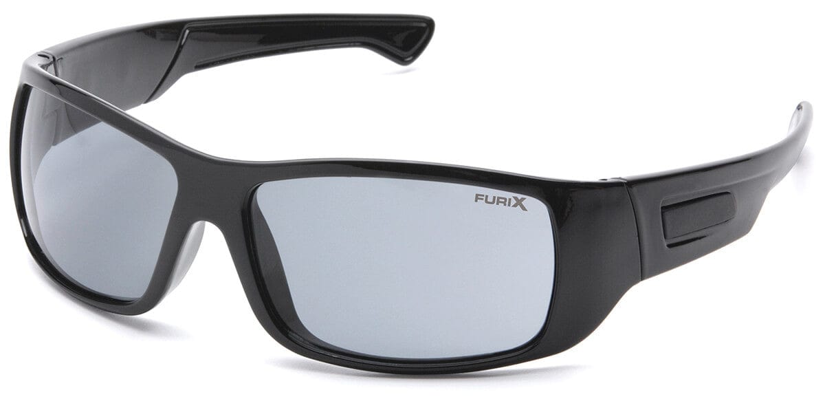 Pyramex Furix Safety Glasses with Black Frame and Gray Anti-Fog Lens SB8520DT