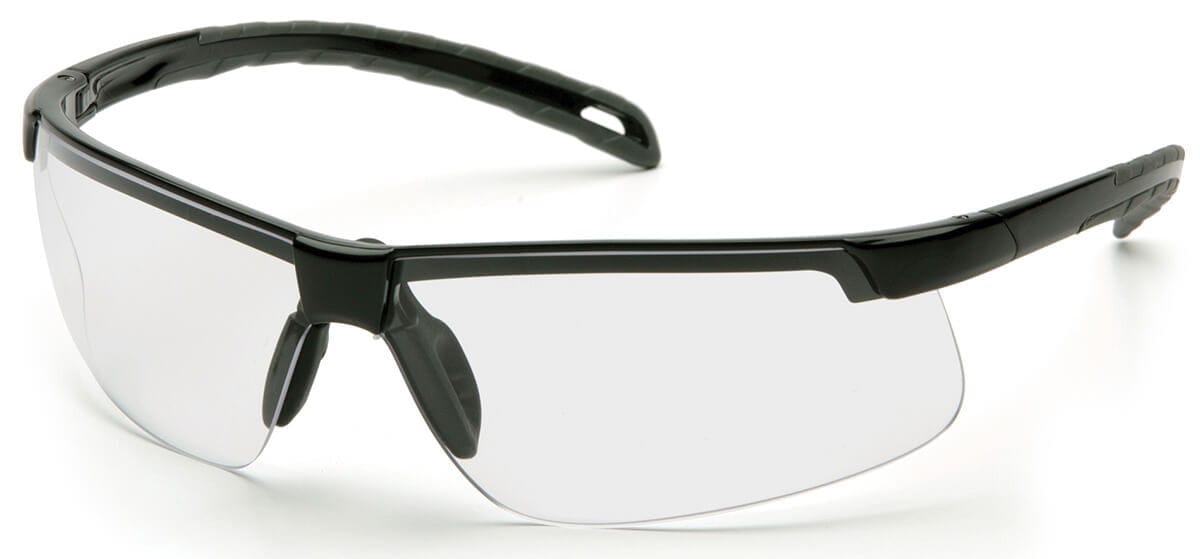 Pyramex Ever-Lite Safety Glasses with Black Frame and Clear H2MAX Anti-Fog Lens SB8610DTM