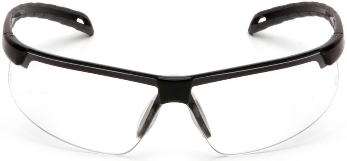 Pyramex Ever-Lite Safety Glasses with Black Frame and Clear H2MAX Anti-Fog Lens SB8610DTM - Front View