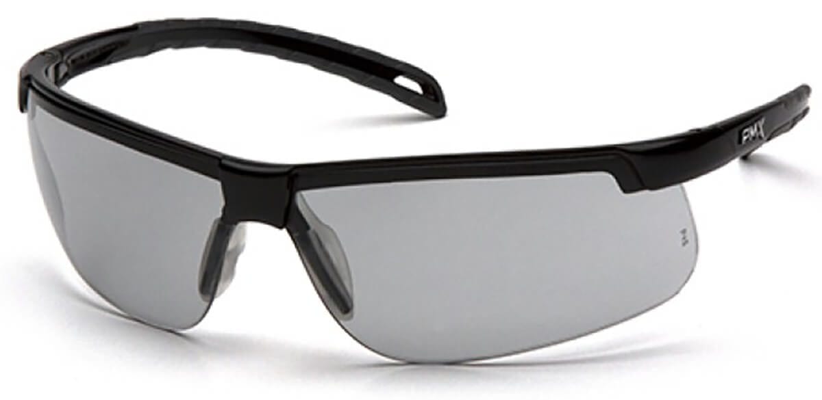 Pyramex Ever-Lite Safety Glasses with Black Frame and Light Gray H2MAX Anti-Fog Lens SB8625DTM