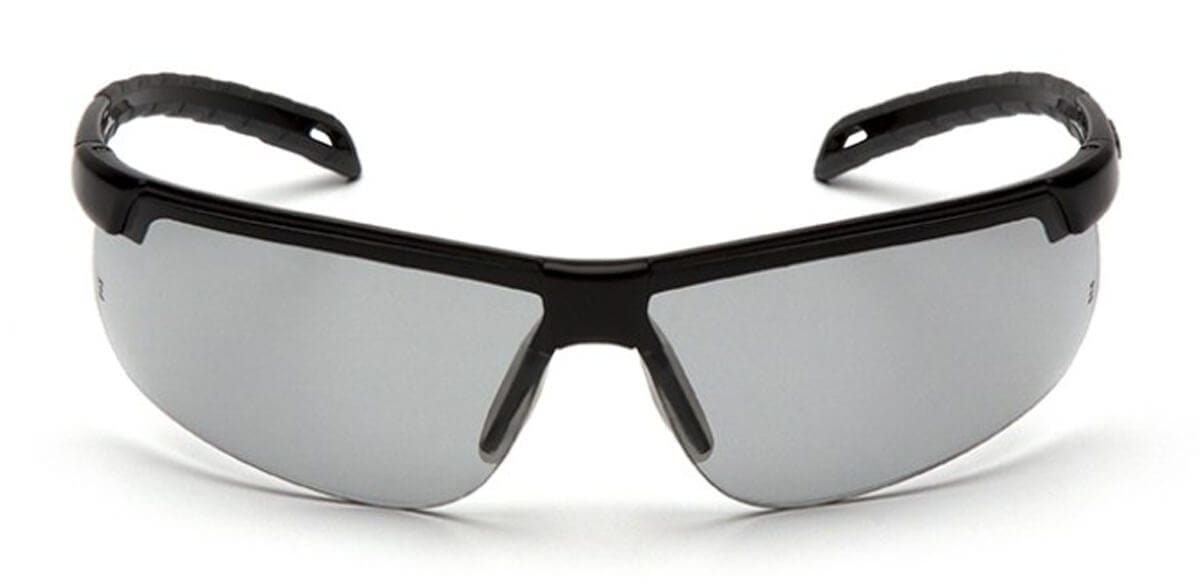 Pyramex Ever-Lite Safety Glasses with Black Frame and Light Gray H2MAX Anti-Fog Lens SB8625DTM - Front View