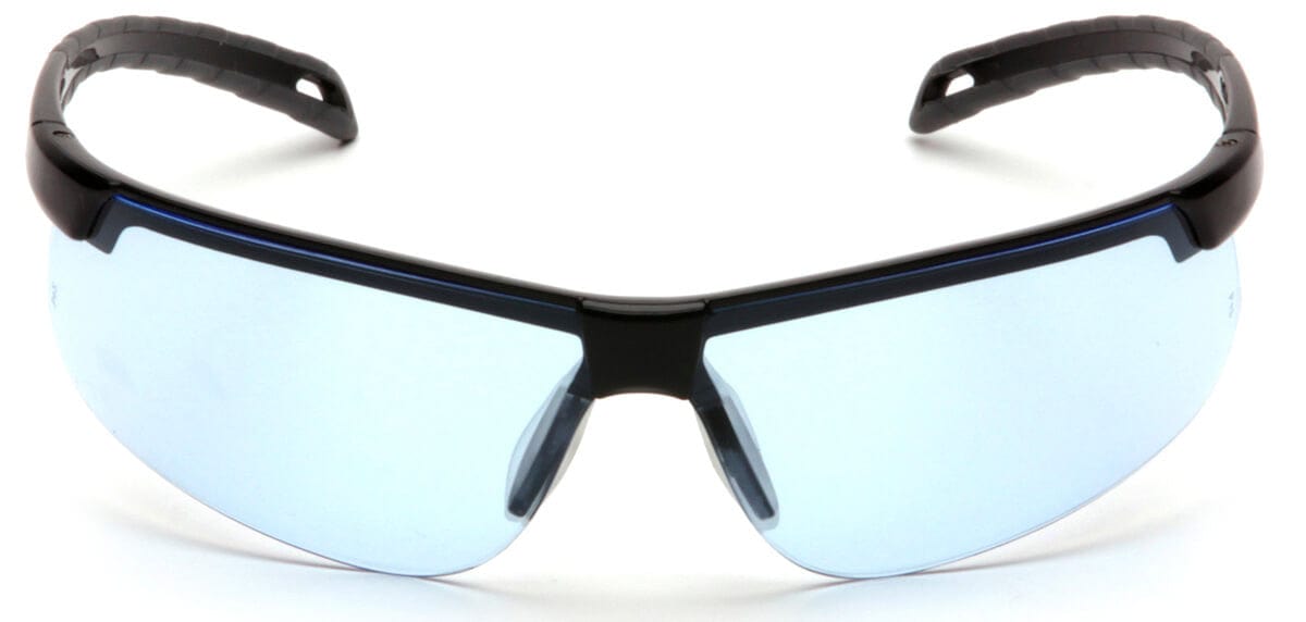Pyramex Ever-Lite Safety Glasses with Black Frame and Infinity Blue H2MAX Anti-Fog Lens SB8660DTM - Front View