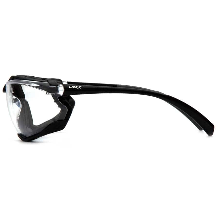 Pyramex Proximity Safety Glasses with Black Frame and Clear Lens - Side