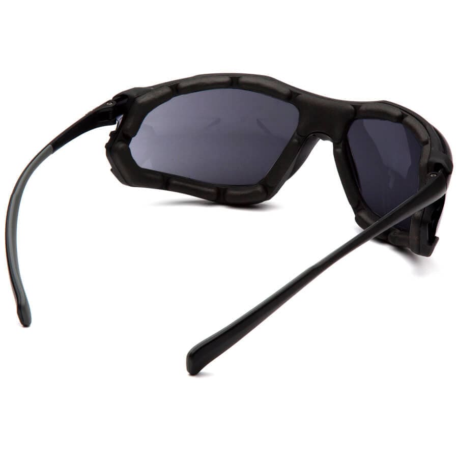 Pyramex Proximity Safety Glasses with Black Frame and Gray H2MAX Anti-Fog Lens - Back View
