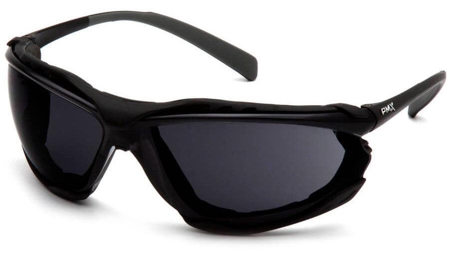 Pyramex Proximity Safety Glasses with Black Frame and Dark Gray Lens