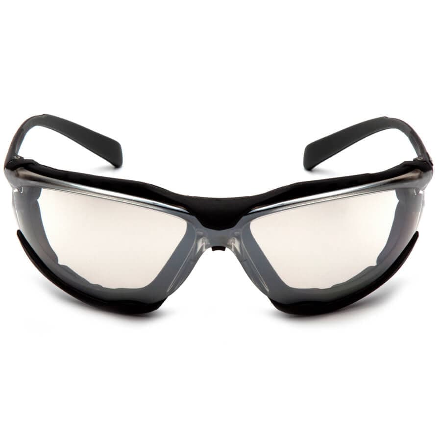 Pyramex Proximity Safety Glasses with Black Frame and Indoor/Outdoor Anti-Fog Lens - Front