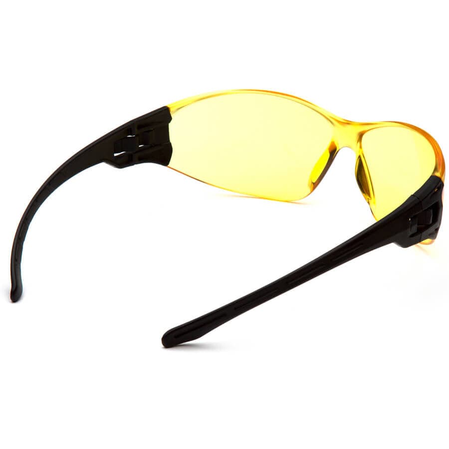 Pyramex Trulock Dielectric Safety Glasses with Black Temples and Amber Lens - Back SB9530S