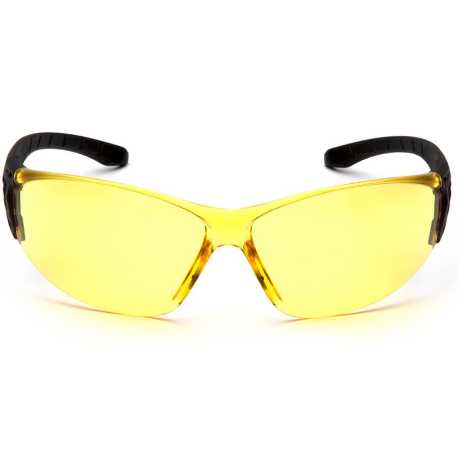 Pyramex Trulock Dielectric Safety Glasses with Black Temples and Amber Lens - Front SB9530S