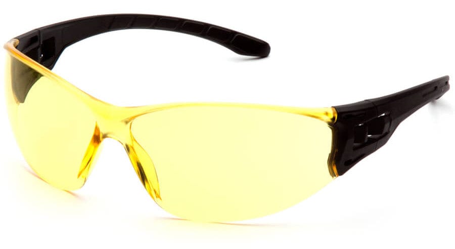 Pyramex Trulock Dielectric Safety Glasses with Black Temples and Amber Lens SB9530S