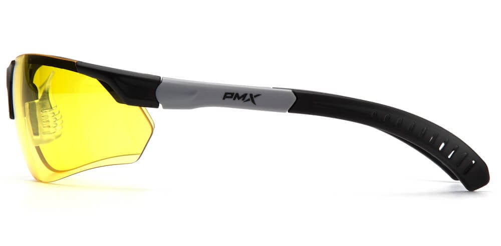 Pyramex Sitecore SBG10130D Safety Glasses with Black Frame and Amber Lens - Side