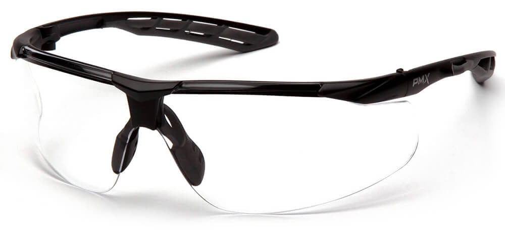 Pyramex Flex-Lyte Safety Glasses with Black/Gray Frame and Clear Lens