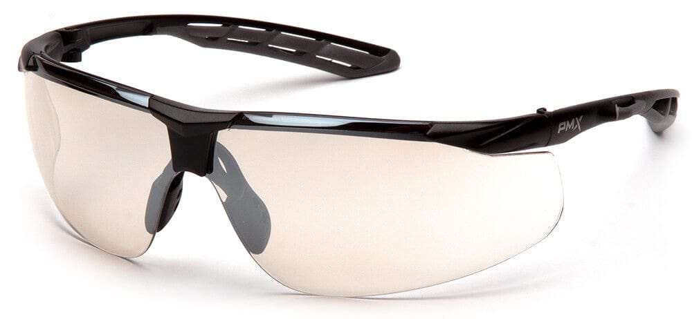 Pyramex Flex-Lyte Safety Glasses with Black/Gray Frame and Indoor/Outdoor Mirror Lens