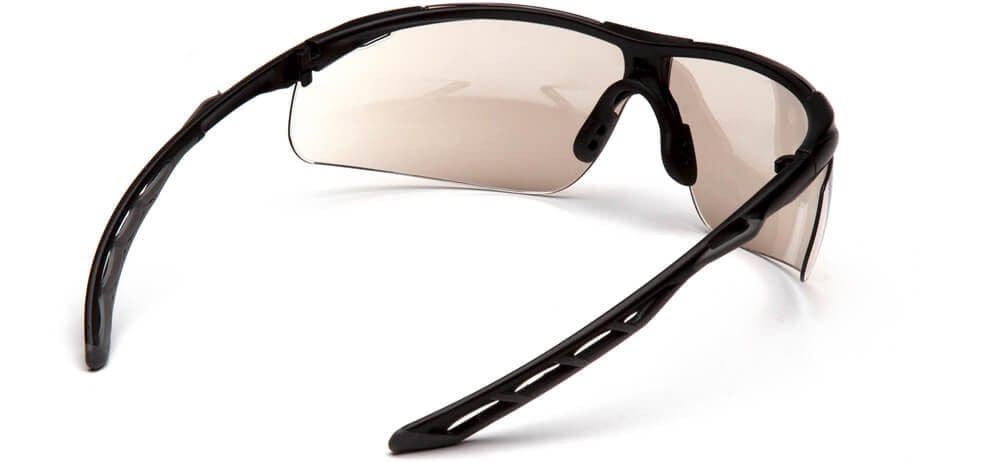Pyramex Flex-Lyte Safety Glasses with Black/Gray Frame and Indoor/Outdoor Mirror Lens - Back View