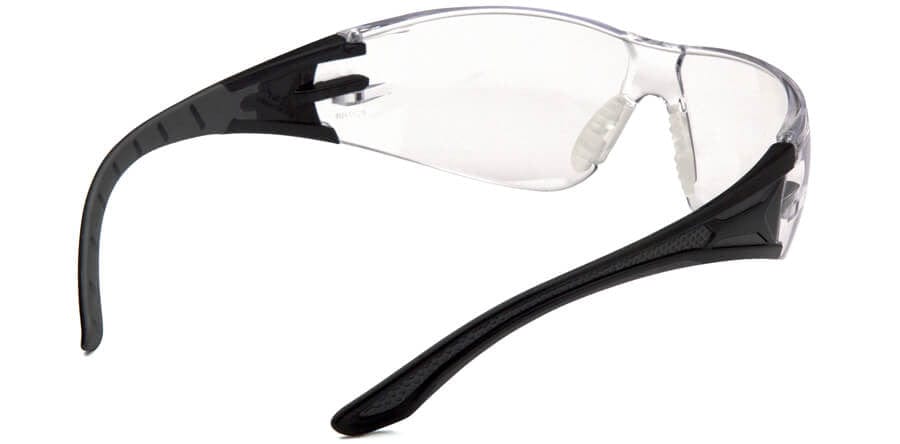 Pyramex Endeavor Plus Safety Glasses with Black/Gray Temples and Clear Anti-Fog Lens SBG9610ST - Back View