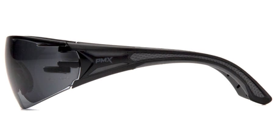 Pyramex Endeavor Plus Safety Glasses with Black/Gray Temples and Gray Anti-Fog Lens SBG9620ST - Side View