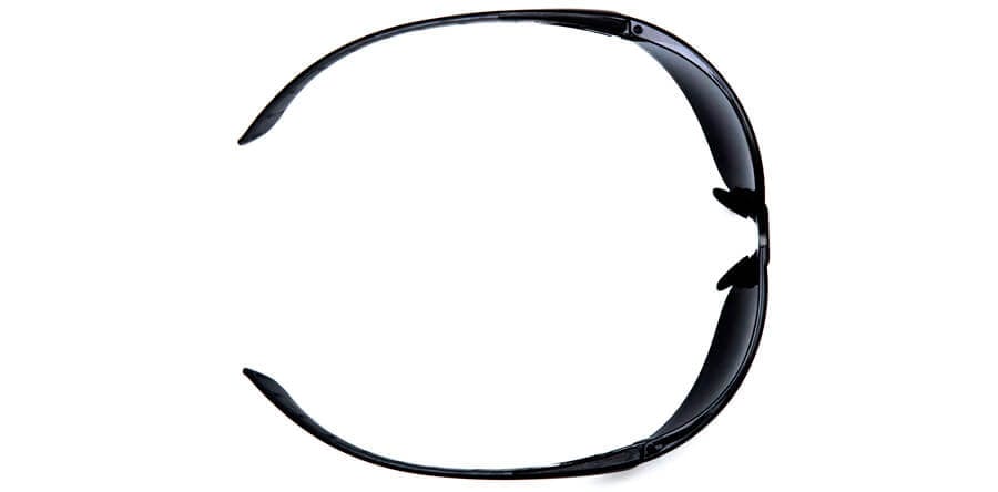 Pyramex Endeavor Plus Safety Glasses with Black/Gray Temples and Gray Anti-Fog Lens SBG9620ST - Top View