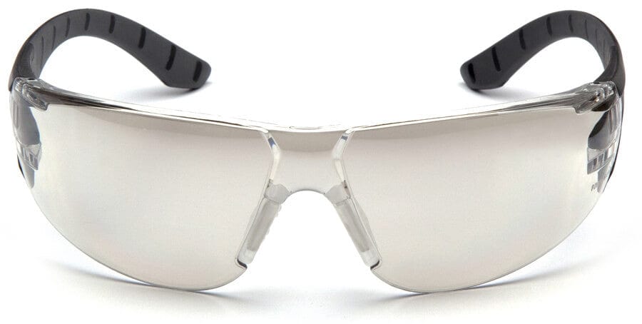 Pyramex Endeavor Plus Safety Glasses with Black/Gray Temples and Indoor-Outdoor Lens - Front