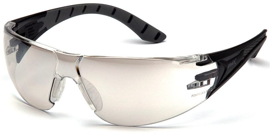 Pyramex Endeavor Plus Safety Glasses with Black/Gray Temples and Indoor-Outdoor Lens