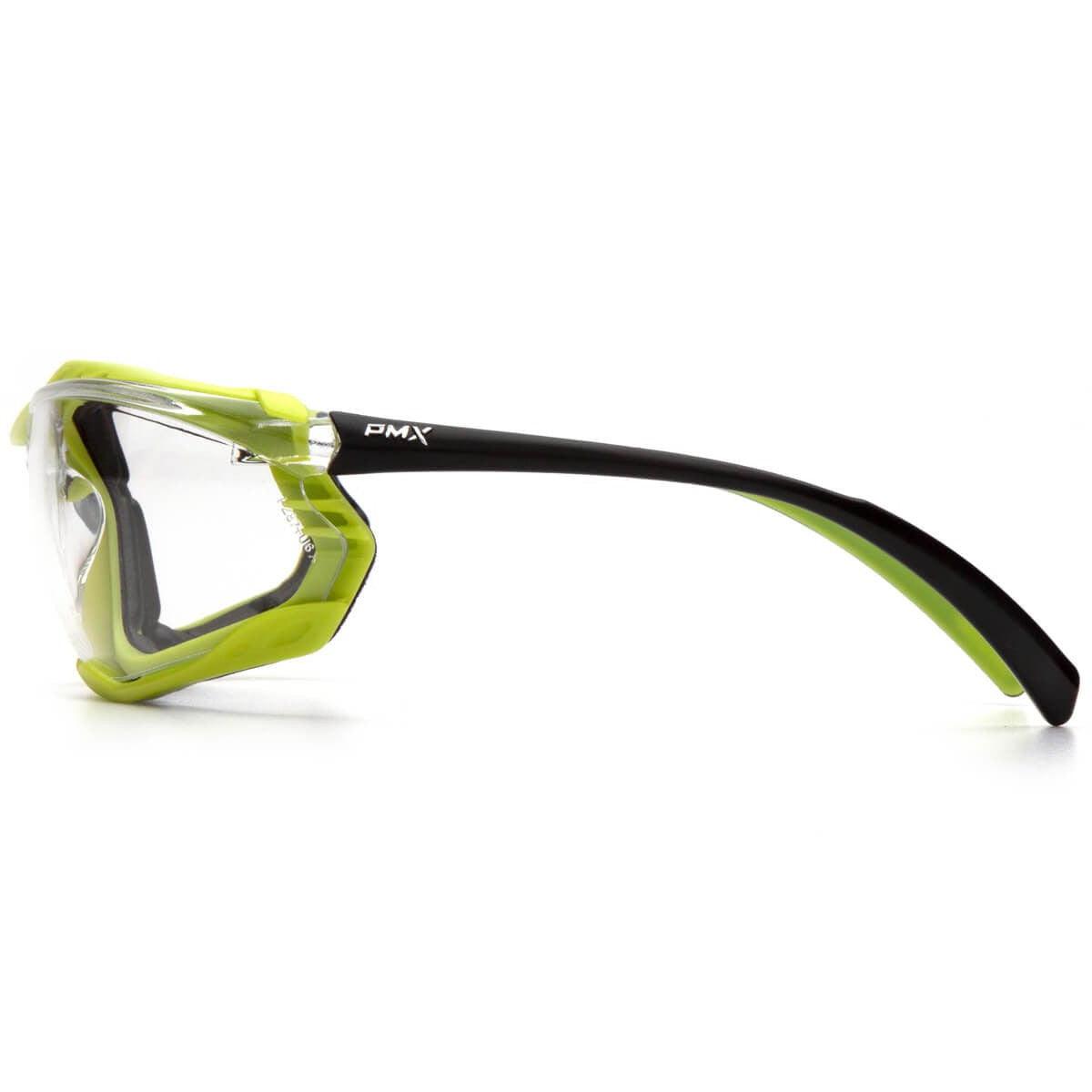 Pyramex Proximity Safety Glasses Black/Lime Clear H2MAX Lens