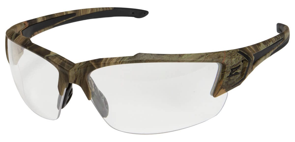 Edge Khor G2 Safety Glasses with Forest Camo Frame and Clear Lens