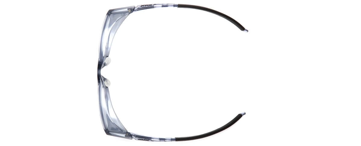 Pyramex Emerge Plus Safety Glasses with Translucent Gray Frame and Gray Full Reader Lens - Top View
