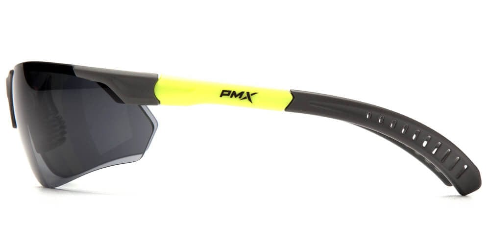 Pyramex Sitecore Safety Glasses with Gray/Lime Frame and Gray Lens - Side SGL10120D