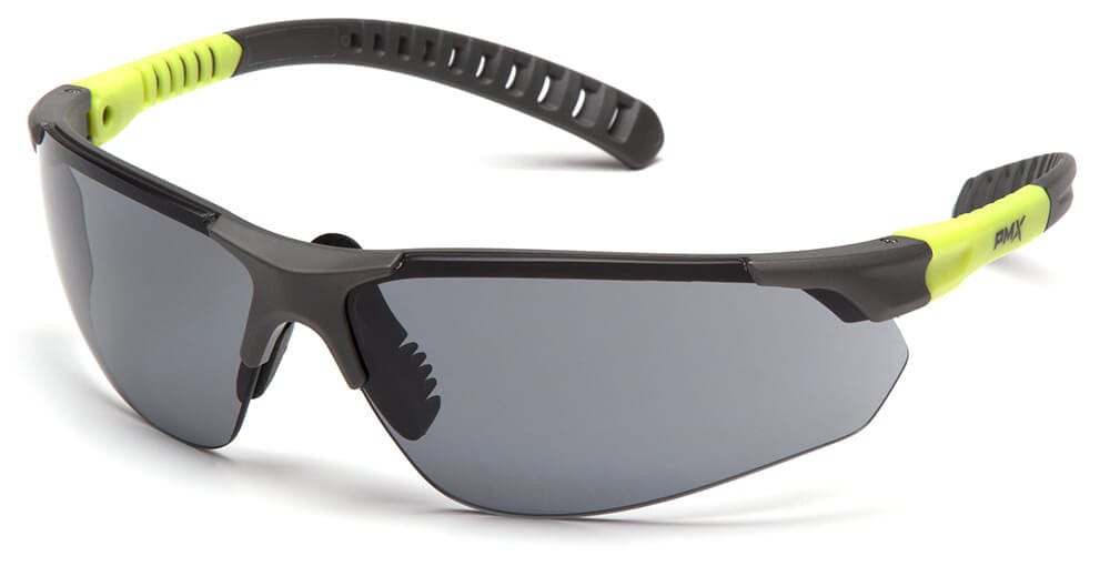 Pyramex Sitecore Safety Glasses with Gray/Lime Frame and Gray H2MAX Anti-Fog Lens SGL10120DTM