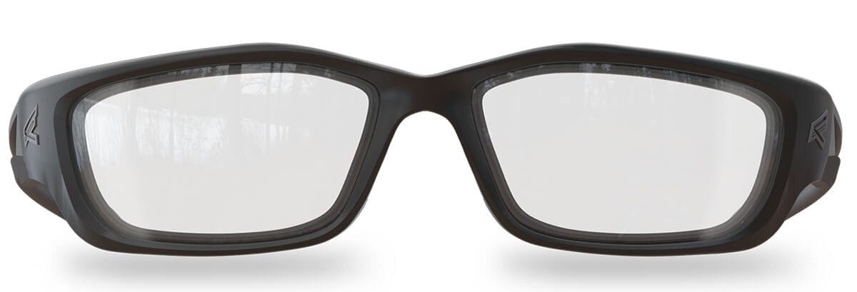 Edge Kazbek XL Safety Glasses Black Frame Clear Lens SK-XL111 - Front View