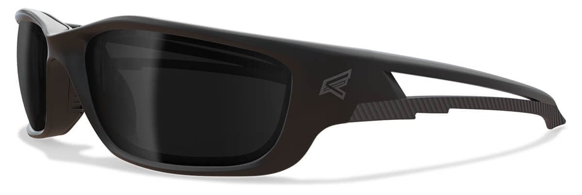 Edge Kazbek XL Safety Glasses Black Frame Smoke Vapor Shield Lens SK-XL116VS