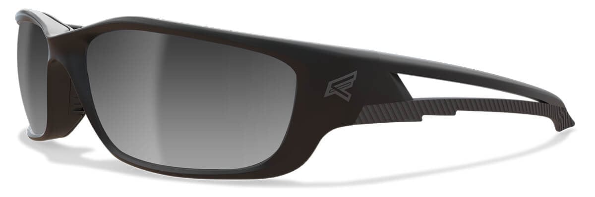 Edge Kazbek XL Safety Glasses Black Frame Silver Mirror Lens SK-XL117