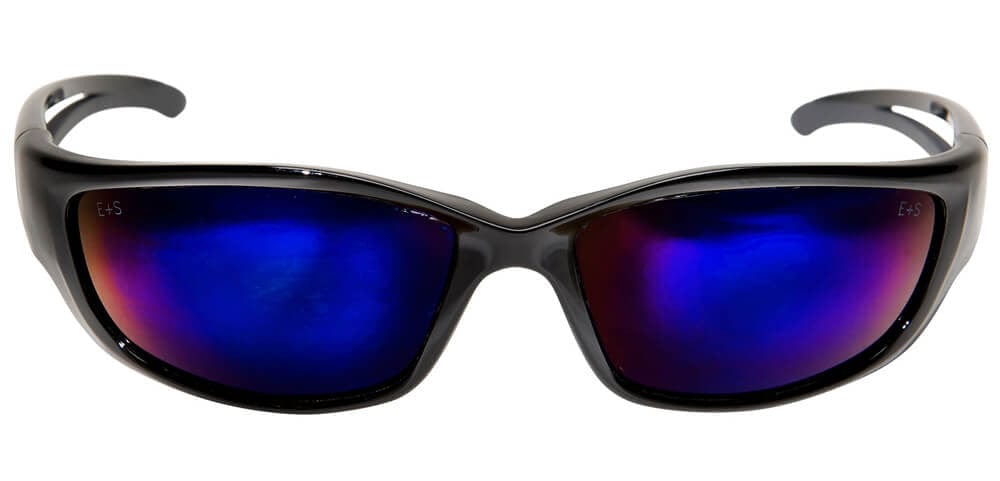 Edge Kazbek XL Safety Glasses with Blue Mirror Lens - Front