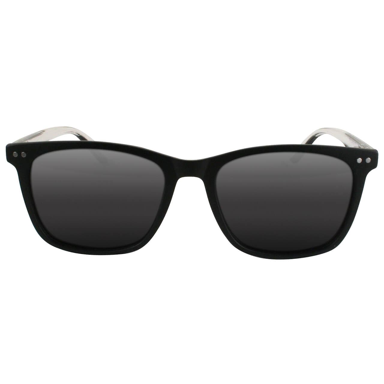 Solect Navigator Sunglasses with Black Frame and Gray Polarized Lenses Front View