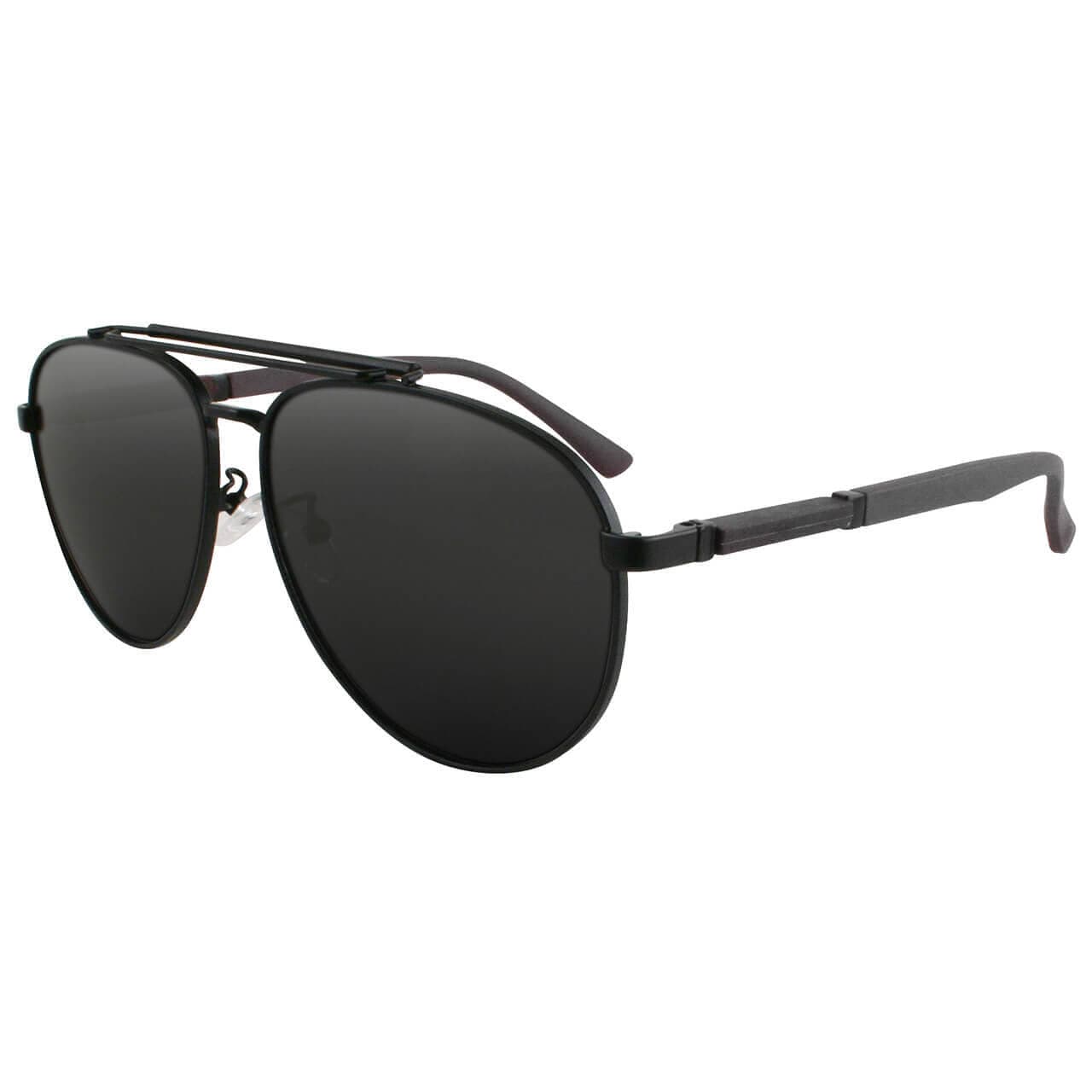 Solect Walker Aviator Sunglasses with Gray Polarized Lenses