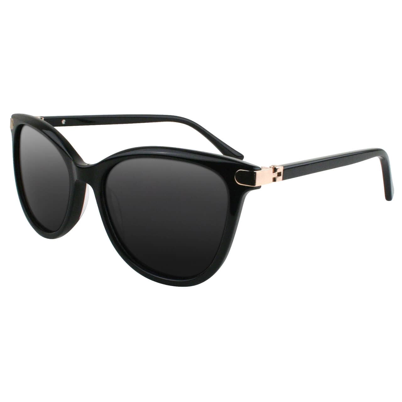 Solect Flare Sunglasses with Black Frame and Gray Polarized Lenses