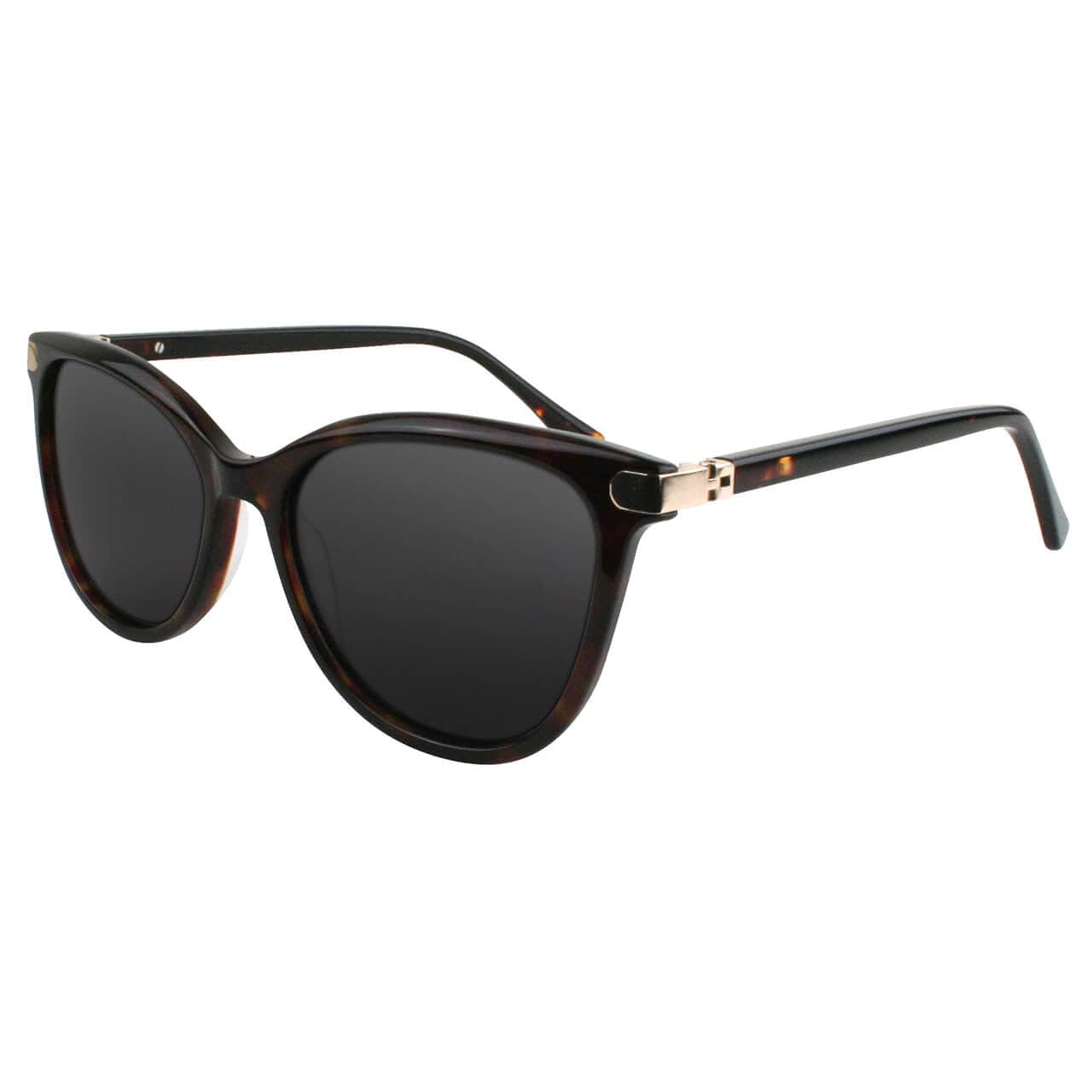 Solect Flare Sunglasses with Tortoise Frame and Gray Polarized Lenses