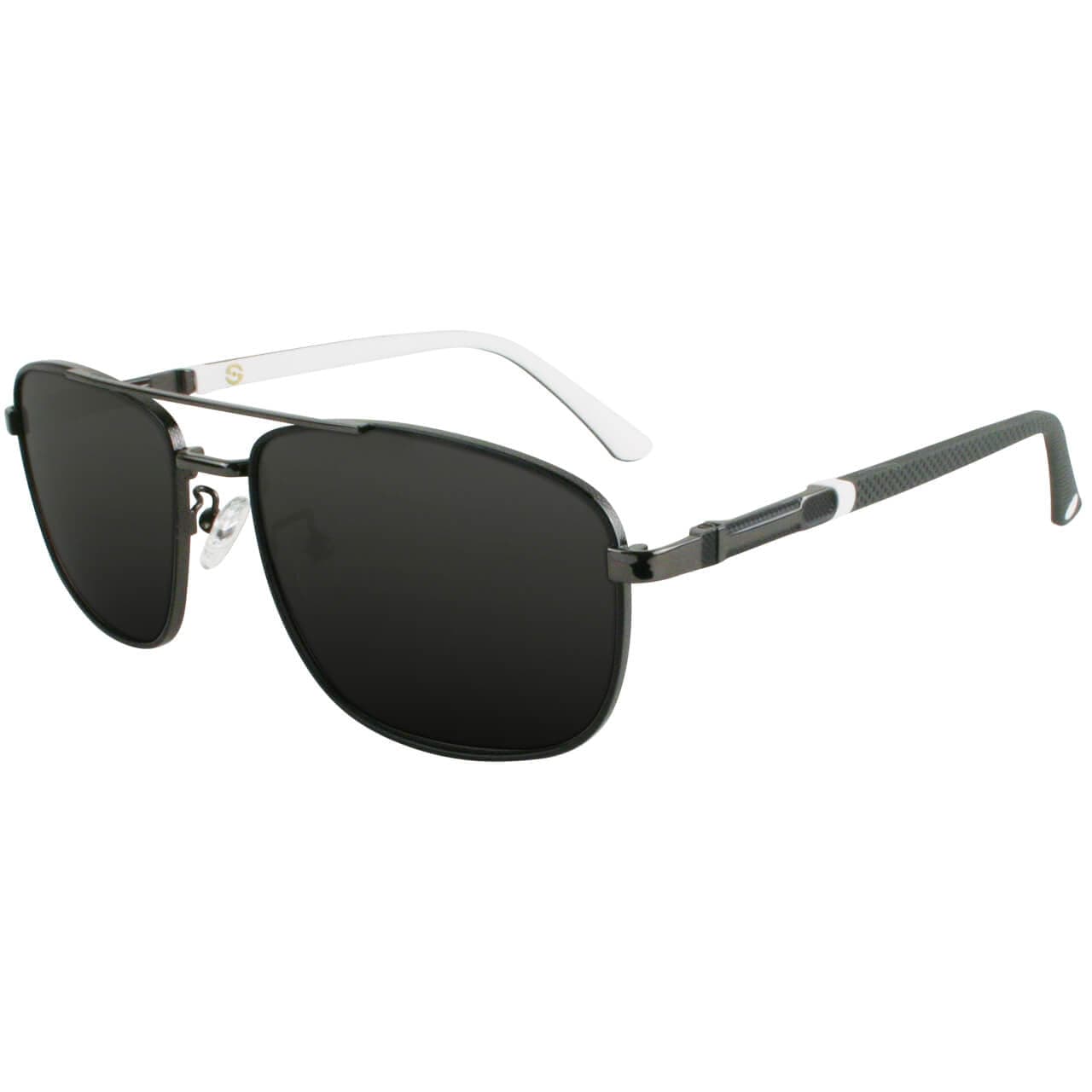 Solect Density Aviator Sunglasses with Gray Polarized Lenses