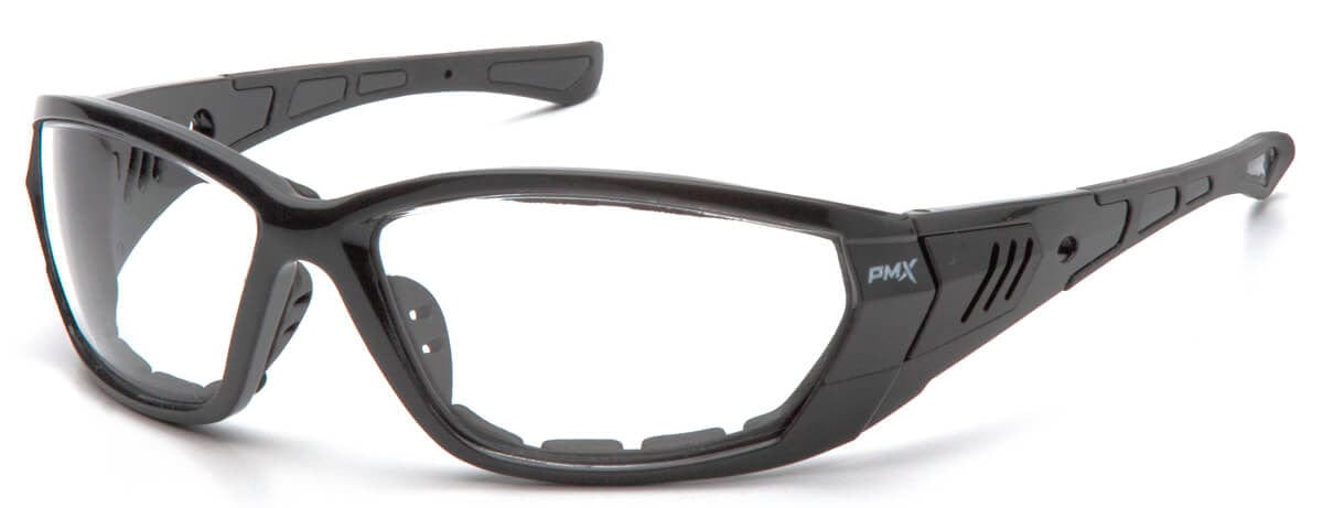Pyramex Atrex Safety Glasses with Padded Pearl Gray Frame and Clear Anti-Fog Lens SPG10810DT