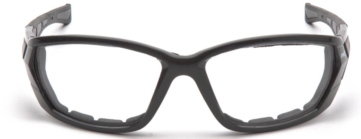 Pyramex Atrex Safety Glasses with Padded Pearl Gray Frame and Clear Anti-Fog Lens SPG10810DT - Front View