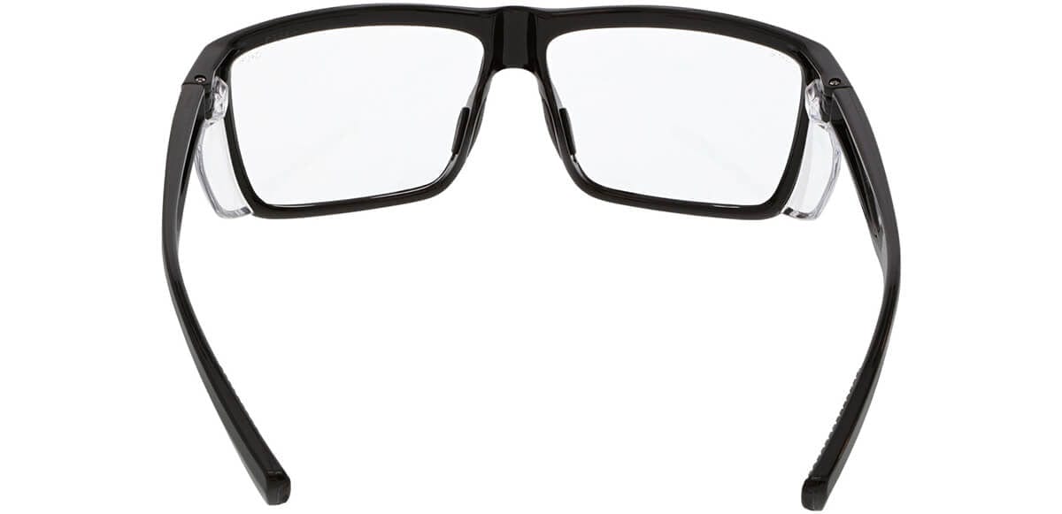 MCR Safety Swagger SR2 Safety Glasses with Black Frame and Clear Lens SR210 - Back View