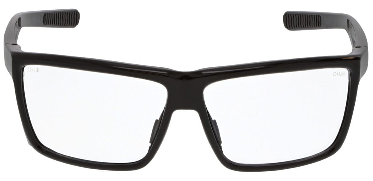 MCR Safety Swagger SR2 Safety Glasses with Black Frame and Clear Lens SR210 - Front View