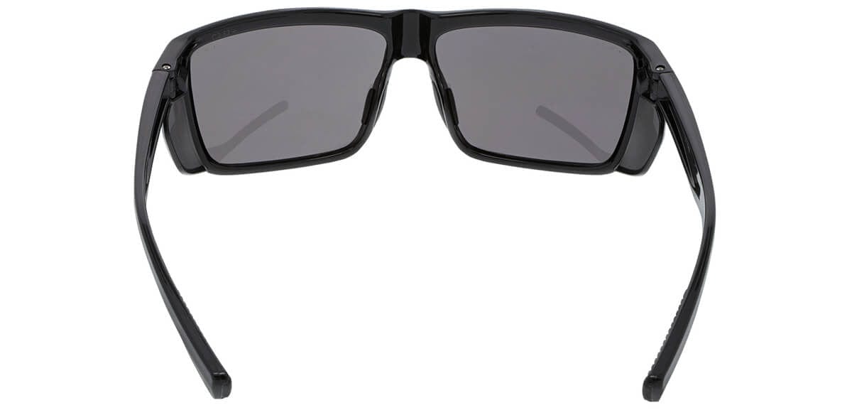 MCR Safety Swagger SR2 Safety Glasses with Black Frame and Gray Lens SR212 - Back View