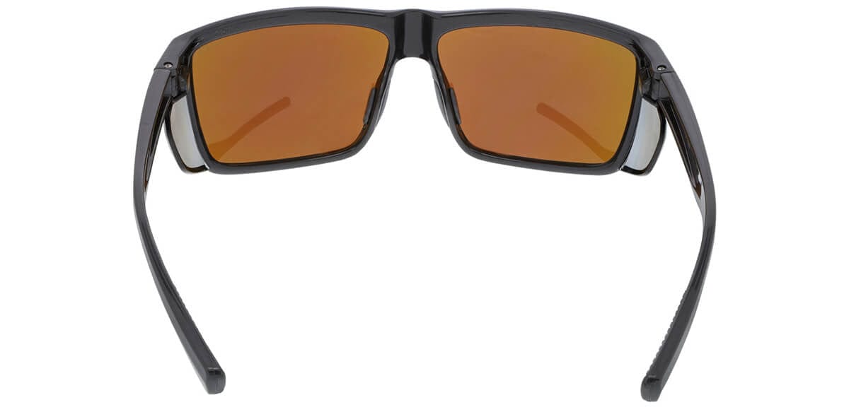 MCR Safety Swagger SR2 Safety Glasses with Charcoal Frame and Green Mirror Polarized Lens SR22BGZ - Back View
