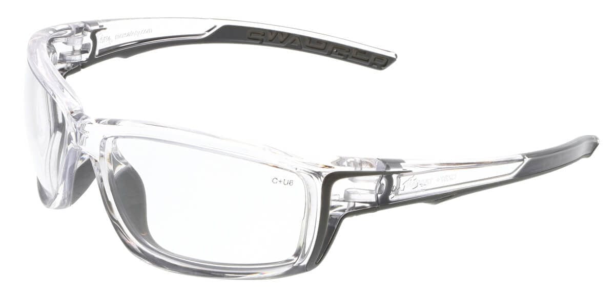 Crews Swagger SR4 Safety Glasses with Clear Frame and Clear MAX6 Anti-Fog Lens